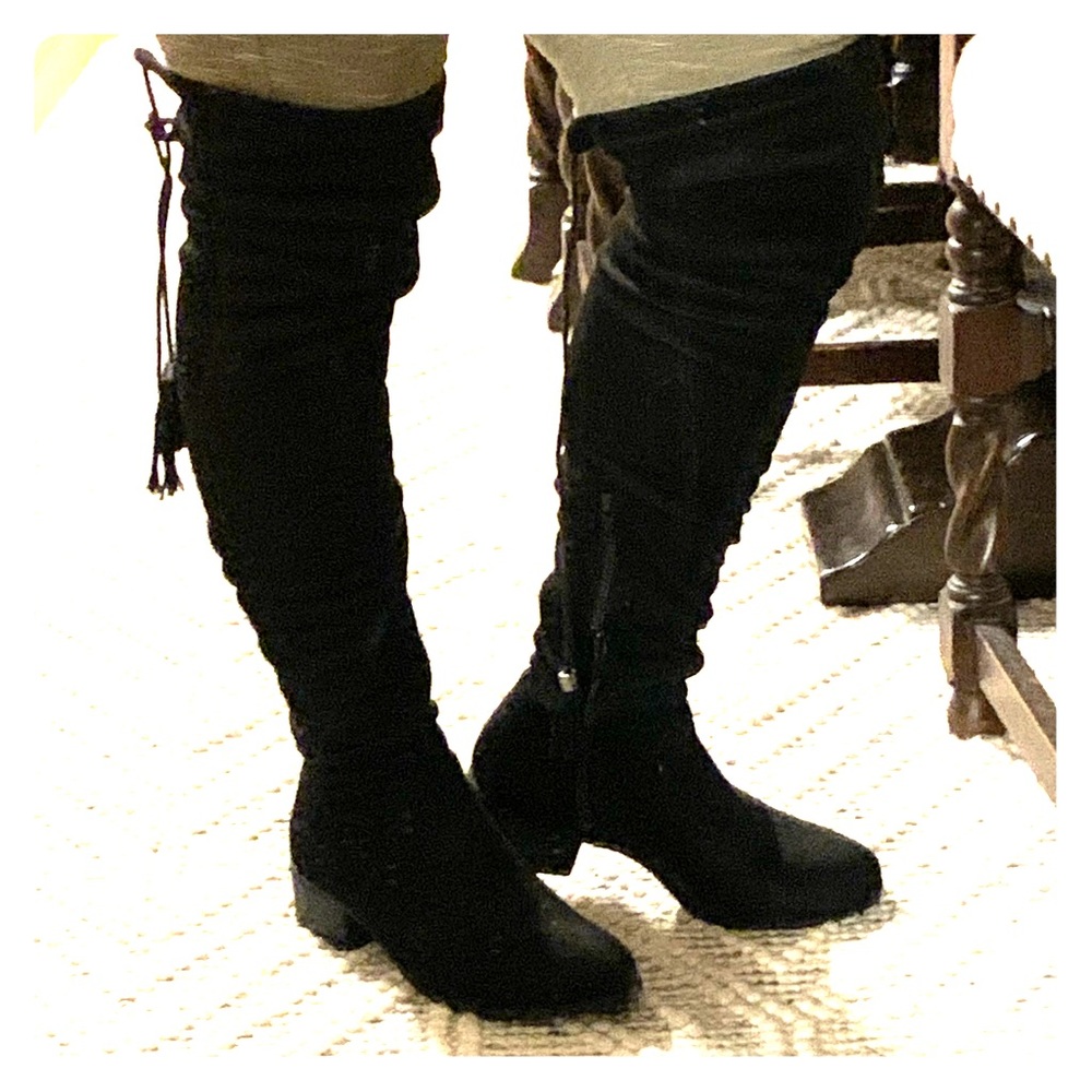 MADDEN GIRL Over the knee black boots